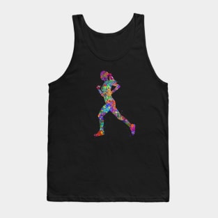 Runner girl watercolor art Tank Top